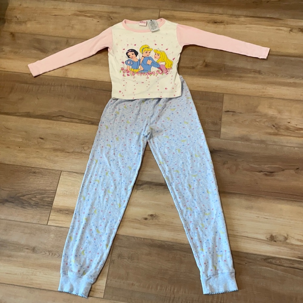 1990’s Disney princesses pajamas pjs girls size 6 Cinderella Snow White - Picture 4 of 16